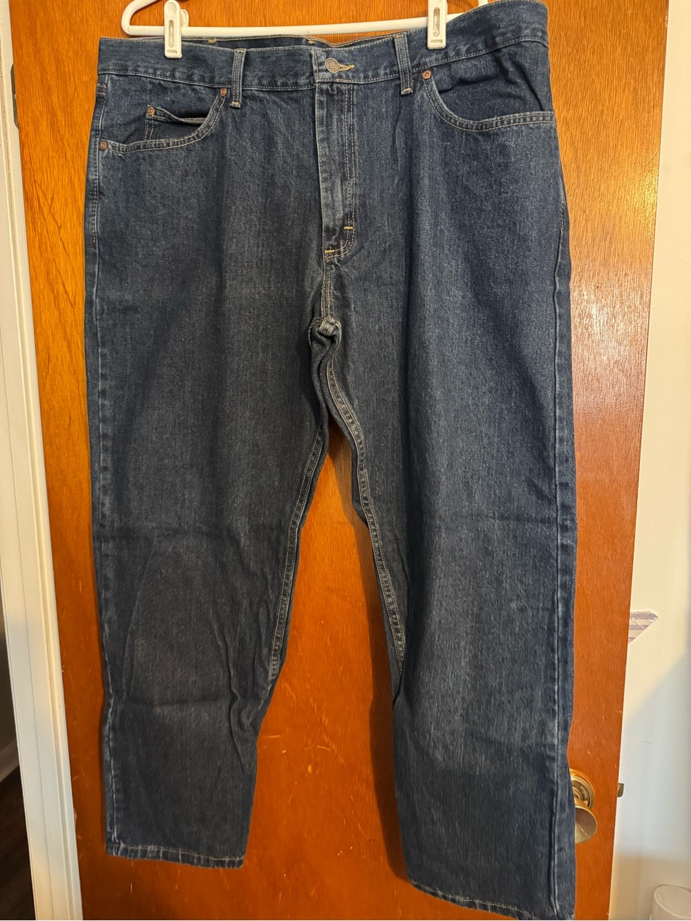 Lee Regular Fit Men's 42 x 30 Dark Blue Denim Jeans
